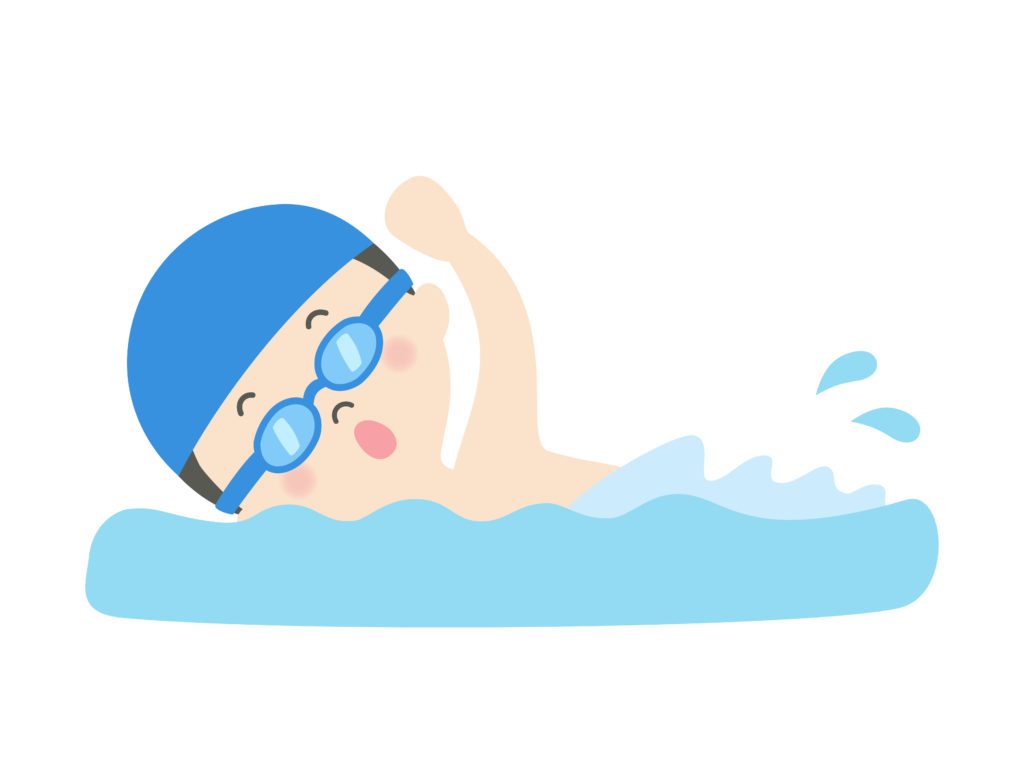 水泳している様子